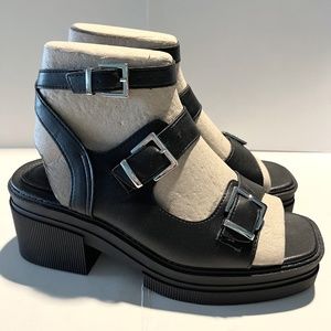 ASOS Black and Cream Chunky Sandals
